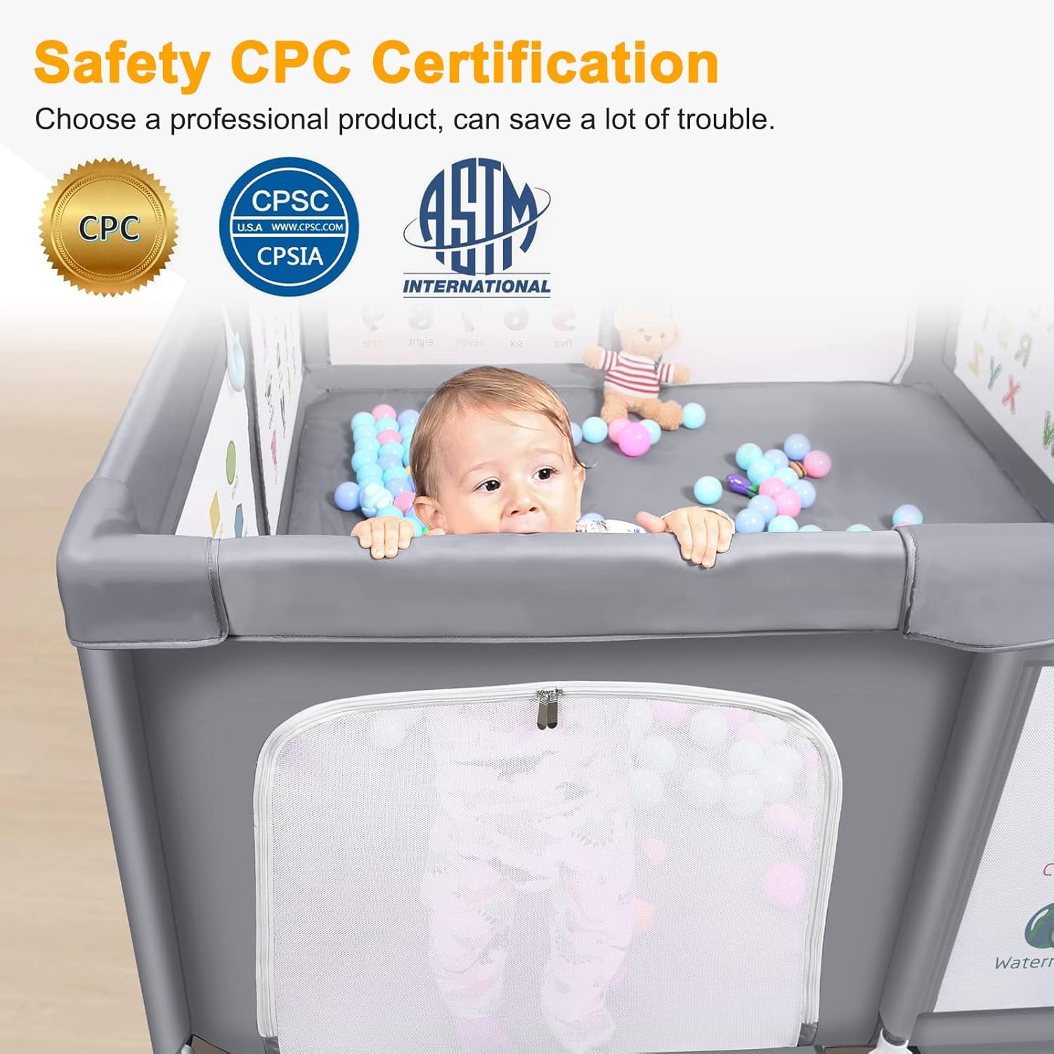 Premium Baby Playpen - Extra Large 71x60 Inches Activity Center with Mat | Safe Indoor & Outdoor Use