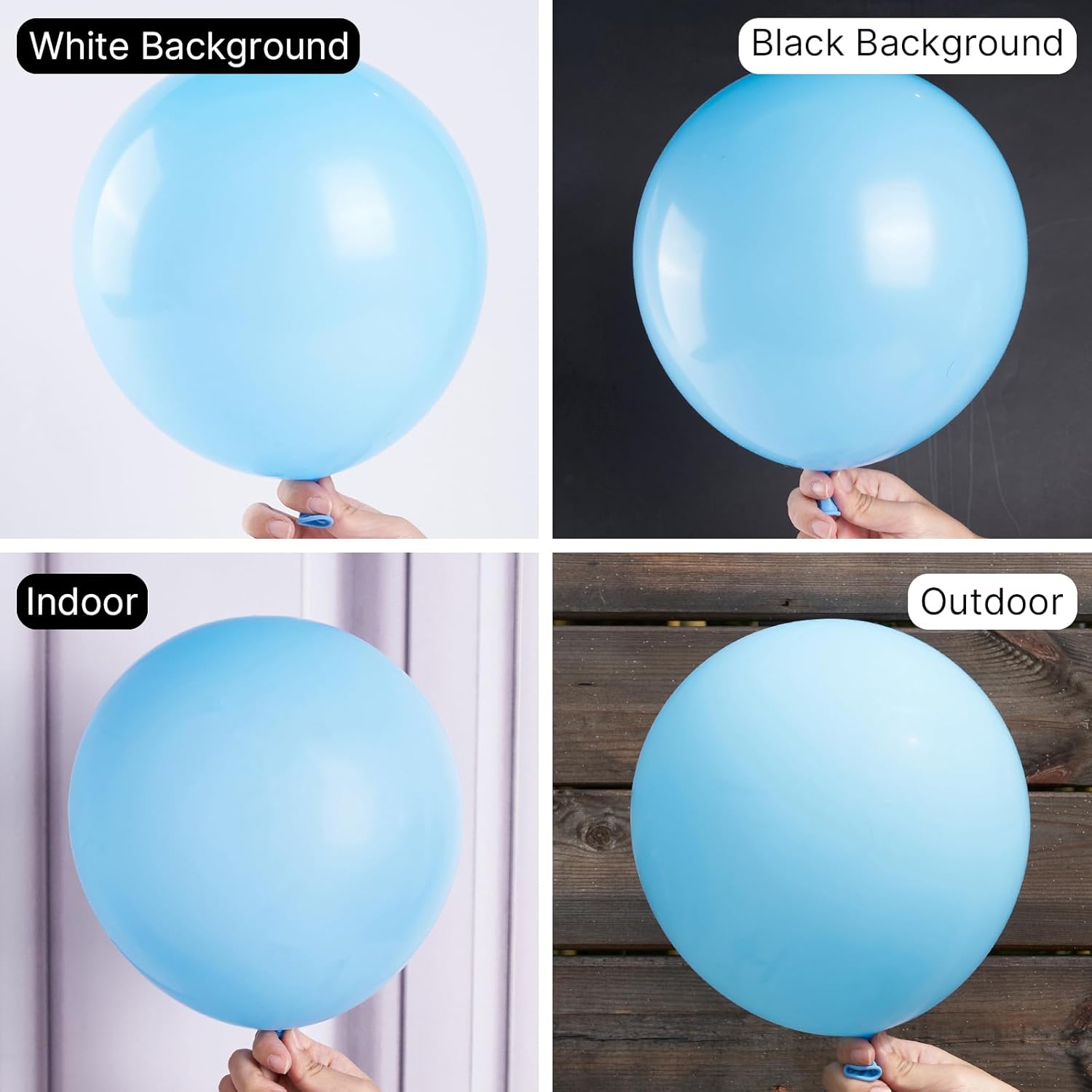 PartyWoo Light Blue Balloons - 50 Pcs 12 Inch Pastel Latex Helium Balloons for Baby Showers & Parties