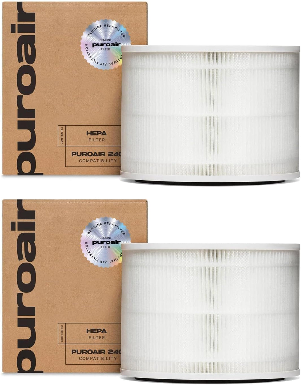 PuroAir 240 Replacement Filter - Official HEPA Filter with CarbonTech for 99.9% Allergen Removal (2PK)