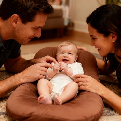 Baby Lounger - Soft Infant Lounger & Play Mat | Diaper Changing Pad for Newborns (Coffee)