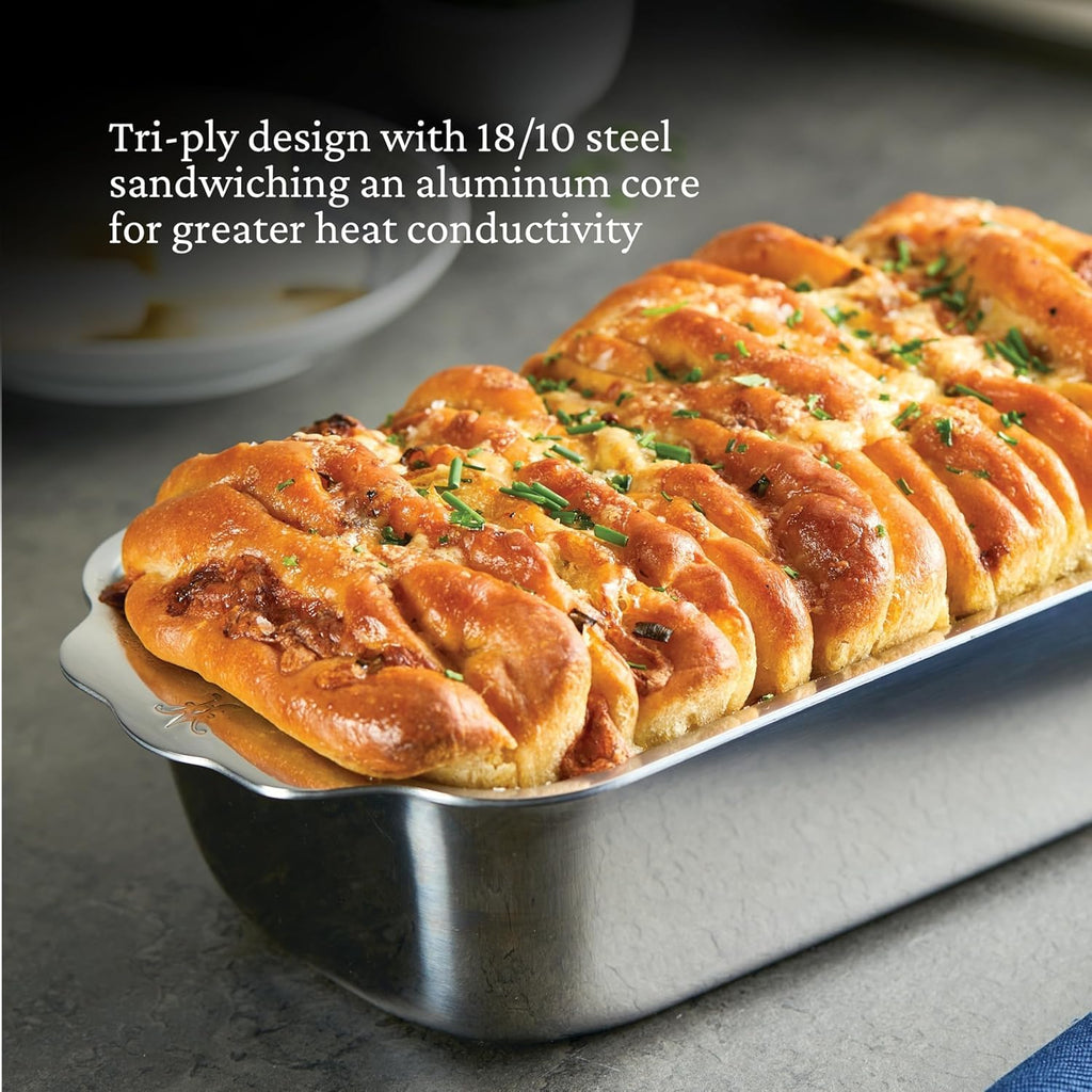 Hestan Provisions OvenBond – Tri-ply Clad Stainless Steel, 1-Pound Loaf Pan (9" x 5")