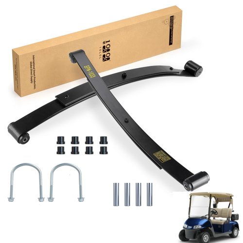 10L0L Golf Cart Leaf Spring Kit for EZGO RXV, Heavy Duty Rear Leaf Springs Kit with U Blot Bushing & Sleeves for EZGO RXV Golf Cart 2008-2013