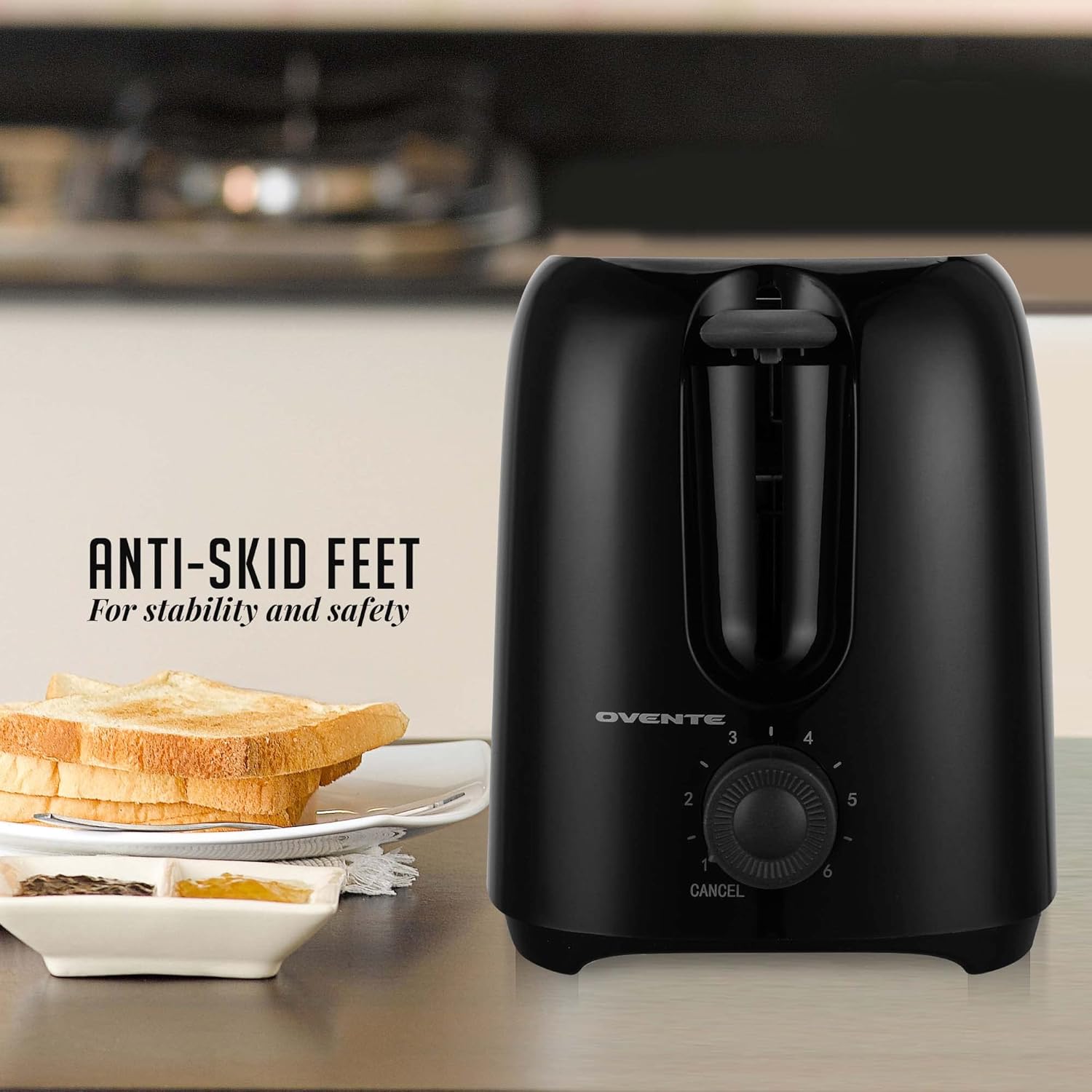 **OVENTE Electric Kettle - Fast Boil Stainless Steel Design | 1.7L Capacity, Black**