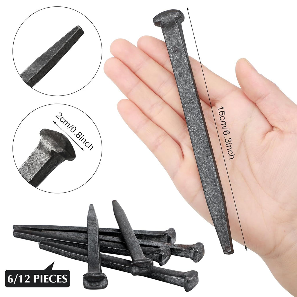 Sosation Crucifix Iron Nails - 6 Pcs Metal Steel Replicas for Jesus Christ's Crucifixion | 6 Inch