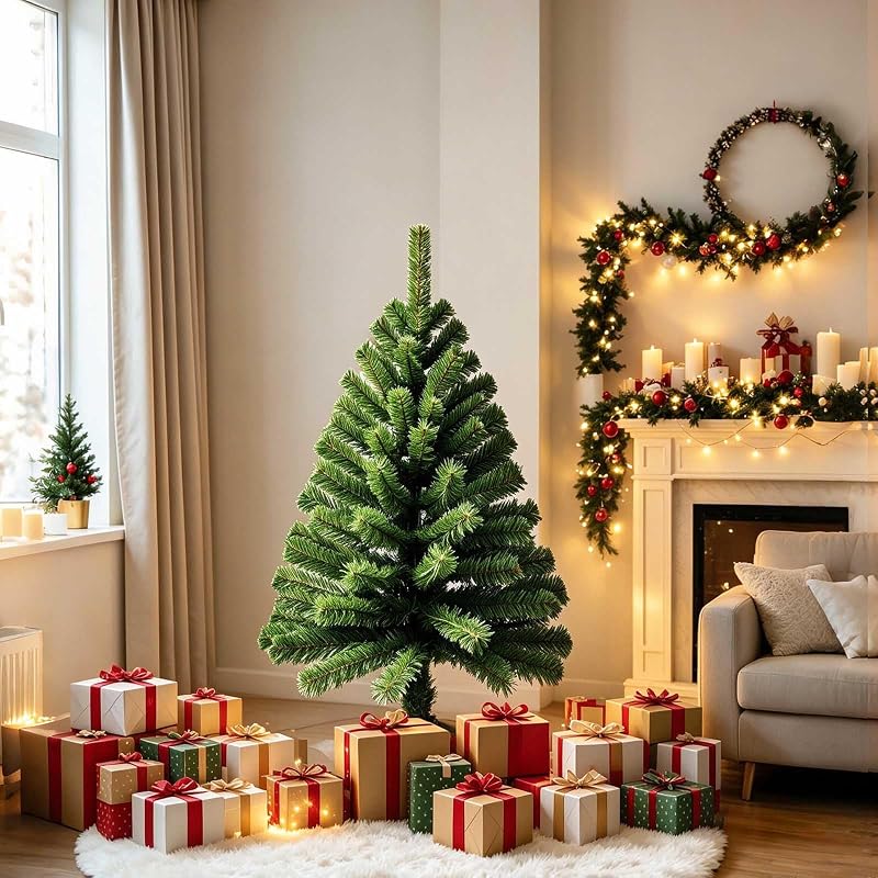 3FT Dark Green Mini Christmas Tree – Premium Foldable, Easy-Assembly Tabletop Tree