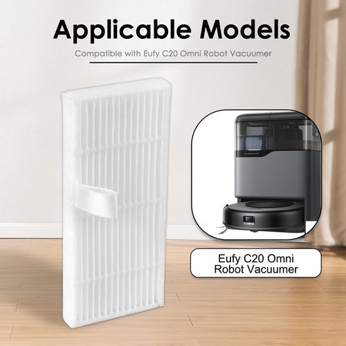 (10 Pack) C20 Omni Replacement HEPA Filters Compatible With Eufy C20 Omni Robotic Vacuum Cleaner, Replacement Parts Filters, Omni C20 Filter Accessories, Upright Filter, Canister Filter
