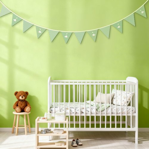 Hahafelt One Silly Goose Birthday Banner, Cute Silly Goose 1st Birthday Party Decorations Fabric Bunting Garland with Bow for Baby Shower, Nursery Room Decor(Plaid,Sage Green)