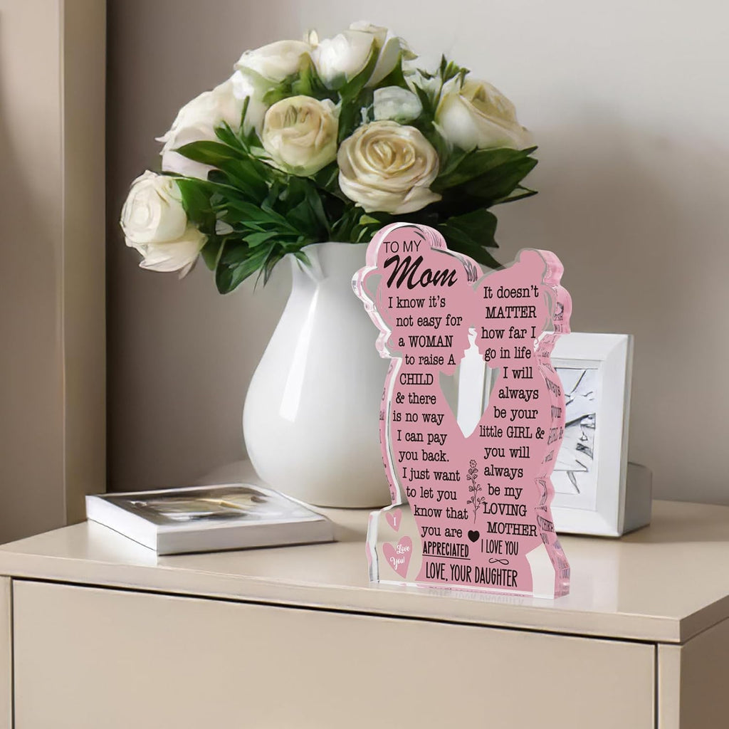 Regine Switzerland Acrylic Plaque - Best Mom Ever Gift | Unique Christmas & Birthday Ideas - 5x3in