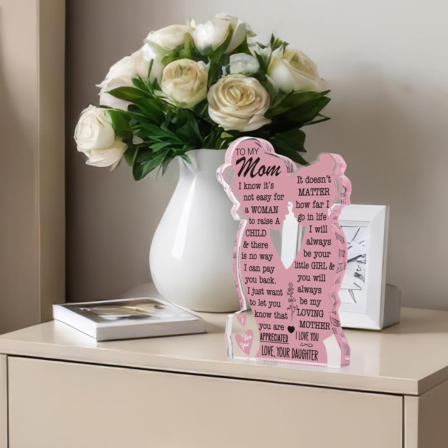 Regine Switzerland Acrylic Plaque - Best Mom Ever Gift | Unique Christmas & Birthday Ideas - 5x3in