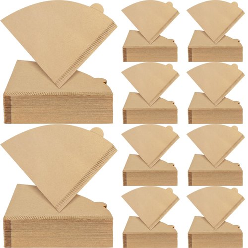 1000 Count Coffee Filters #2, Unbleached Cone Coffee Filters 2, Disposable Natural Paper Filters 2-4 Cup, 02 Cone Filters for Pour Over and Drip Coffee Maker