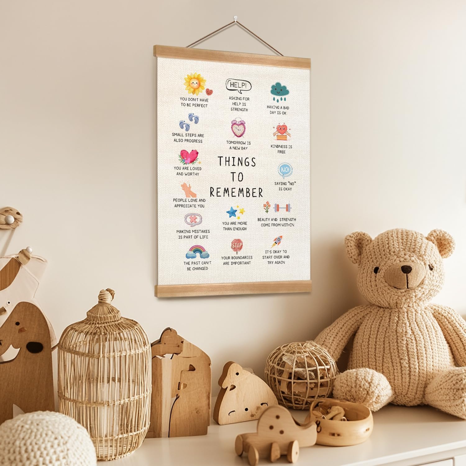 ZTGDA Therapy Poster - Mental Health Office Decor for Counselors | Anxiety Relief Reminder (12x16 Inch)