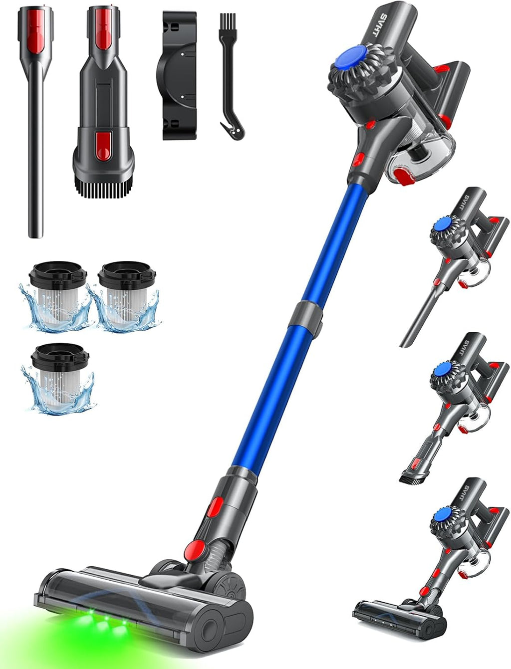 Skiennix Cordless Vacuum Cleaner - 450W 40KPA Lightweight Stick Vacuum with 45-Minute Runtime for Home Use