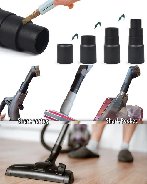 Nomhaw Vacuum Hose Adapter 3Pcs (1-3/8" to 1-1/4" & 1-1/2" to 1-1/4") Multi-Size Vacuum Adapter Connectors for Wet Dry Shop Vac Cleaner Attachments