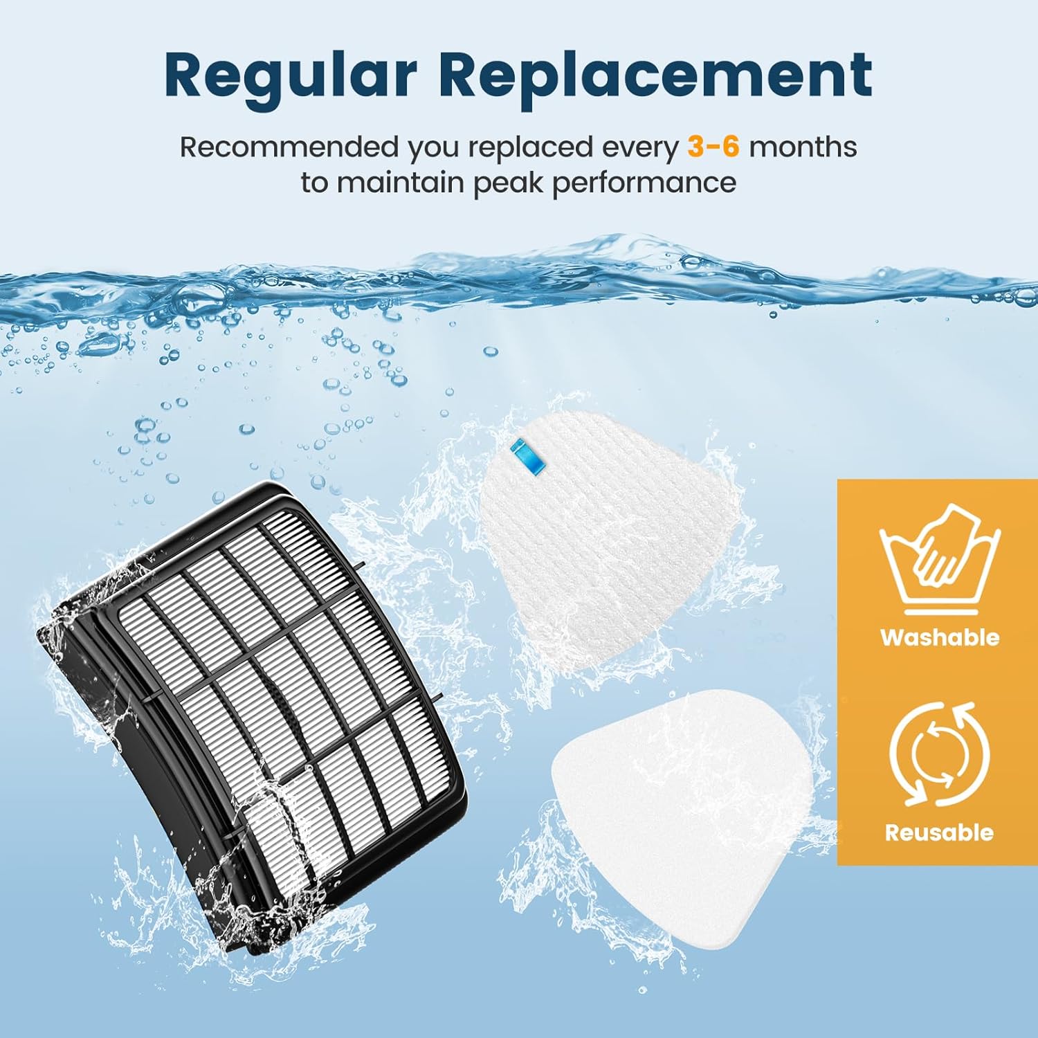 Shark | Vacuum Filter Replacement - 2 + 4 Pack for Navigator Lift-Away Models ZU503AMZ, NV350, NV360