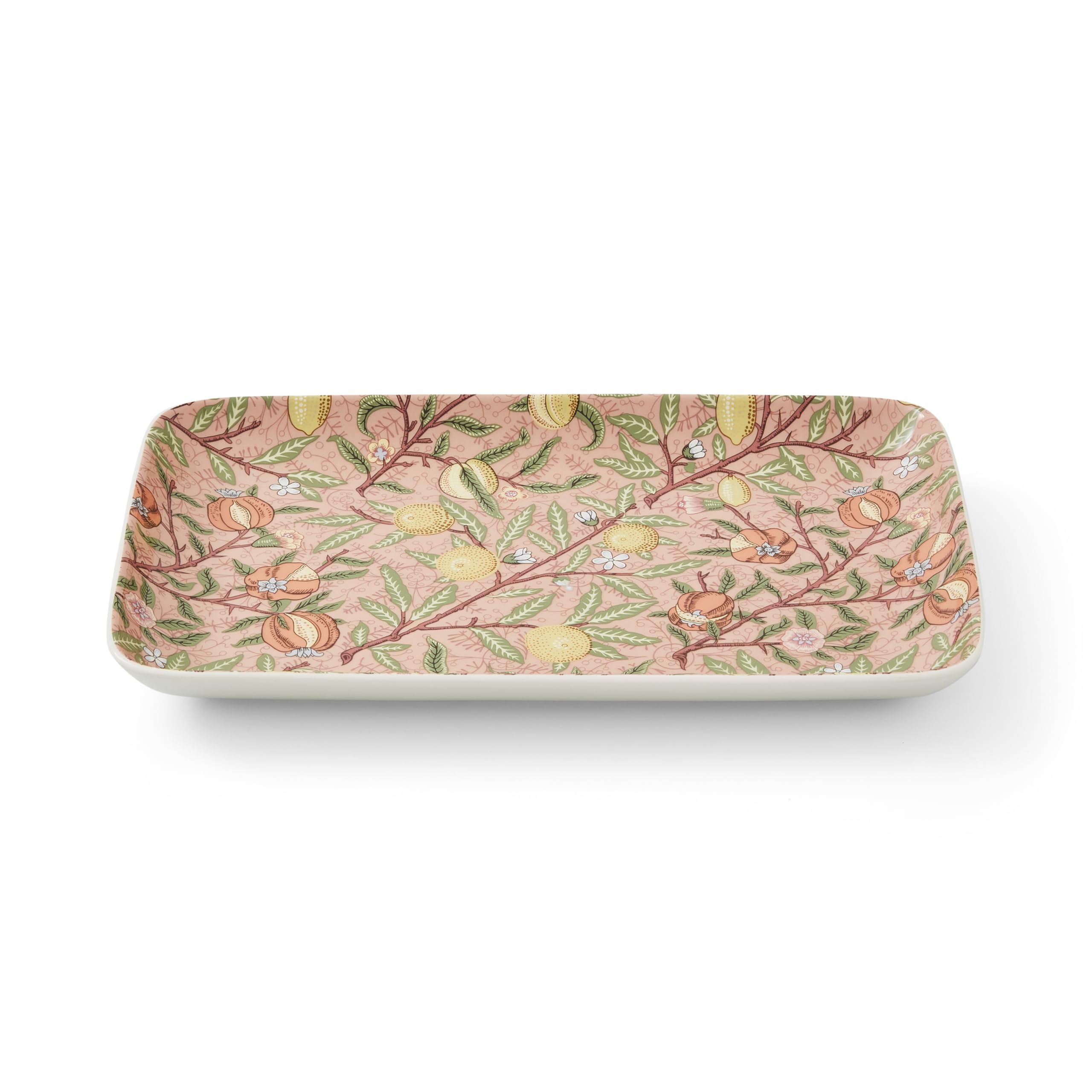 Spode's Morris & Co - 12" Serving Tray | Citrus Fruit Design | Made of Porcelain | Dishwasher and Microwave Safe | Kitchen Centerpiece | for Serving Tea, Dessert, and Main Courses