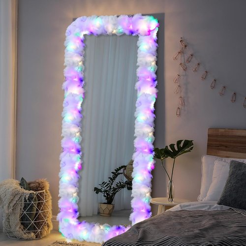 Halloscume Cotton Fake Cloud Stuffing - 28.16 Oz Fluffy Fiber Filling with LED Strings for Crafts | Soft Pillow Decor