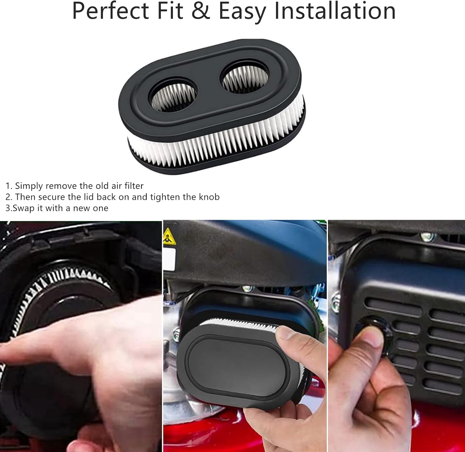 593260 Air Filter - Replacement Cartridge for Lawn Mowers | Fits 4247, 5432, 550E Series (2 Pack)