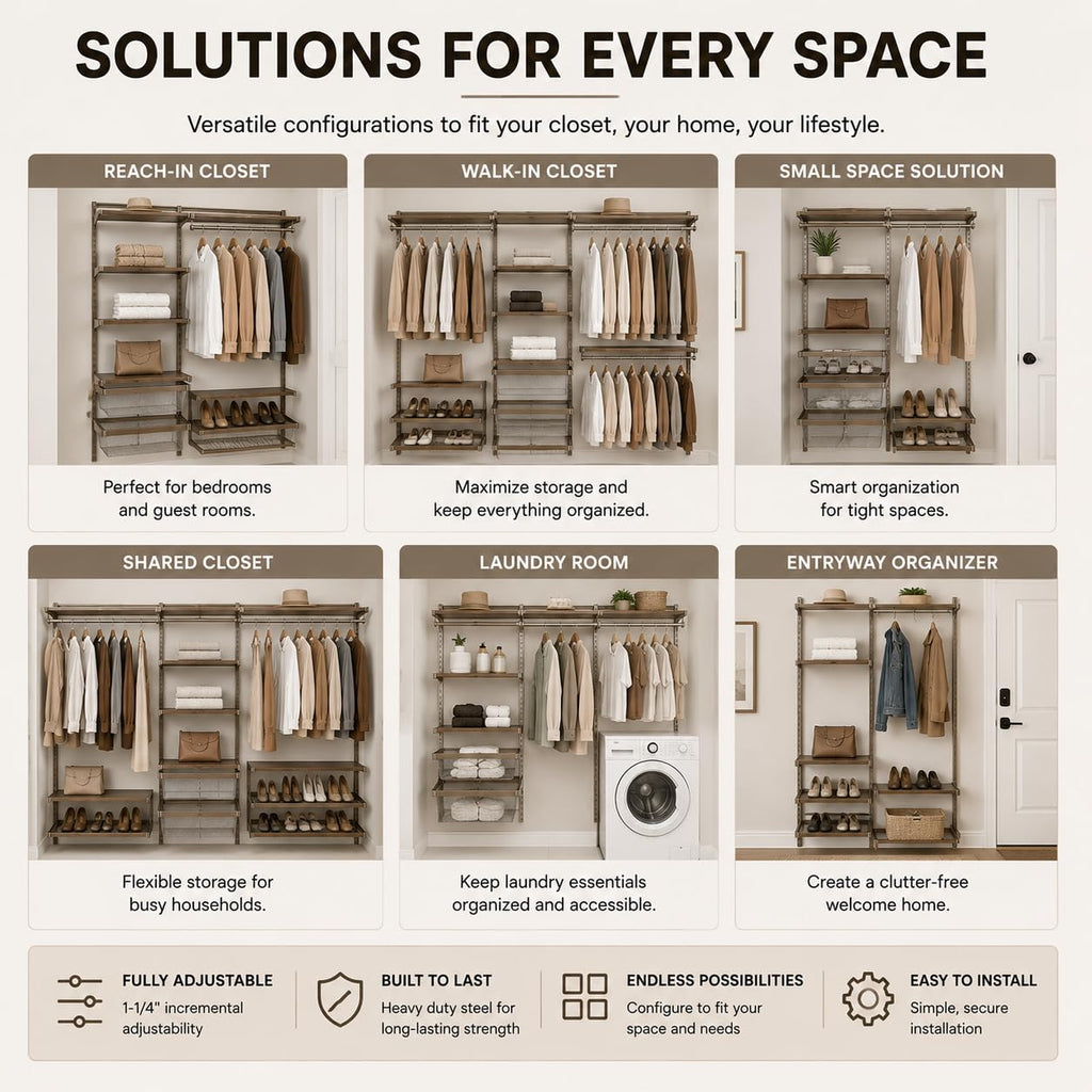 Closet Culture by Knape & Vogt 23 in. Champagne Nickel Basket Surround Kit for Wire Mesh Basket, Compatible Only with Closet Culture Closet Systems, 0335-SRND-CN