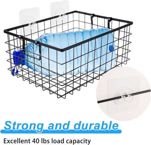 Lasuroa Shower Caddy Adhesive Replacement - 14 Pcs Waterproof No-Drill Hooks for Bathroom & Kitchen