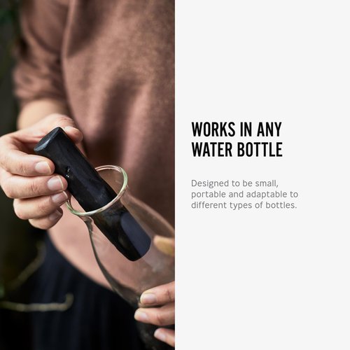BLACK + BLUM Charcoal Water Filter Sticks | Charcoal Filter Hydration Old Japanese Tradition, Lasting 6 Months Each, Wood Black (4 Piece)