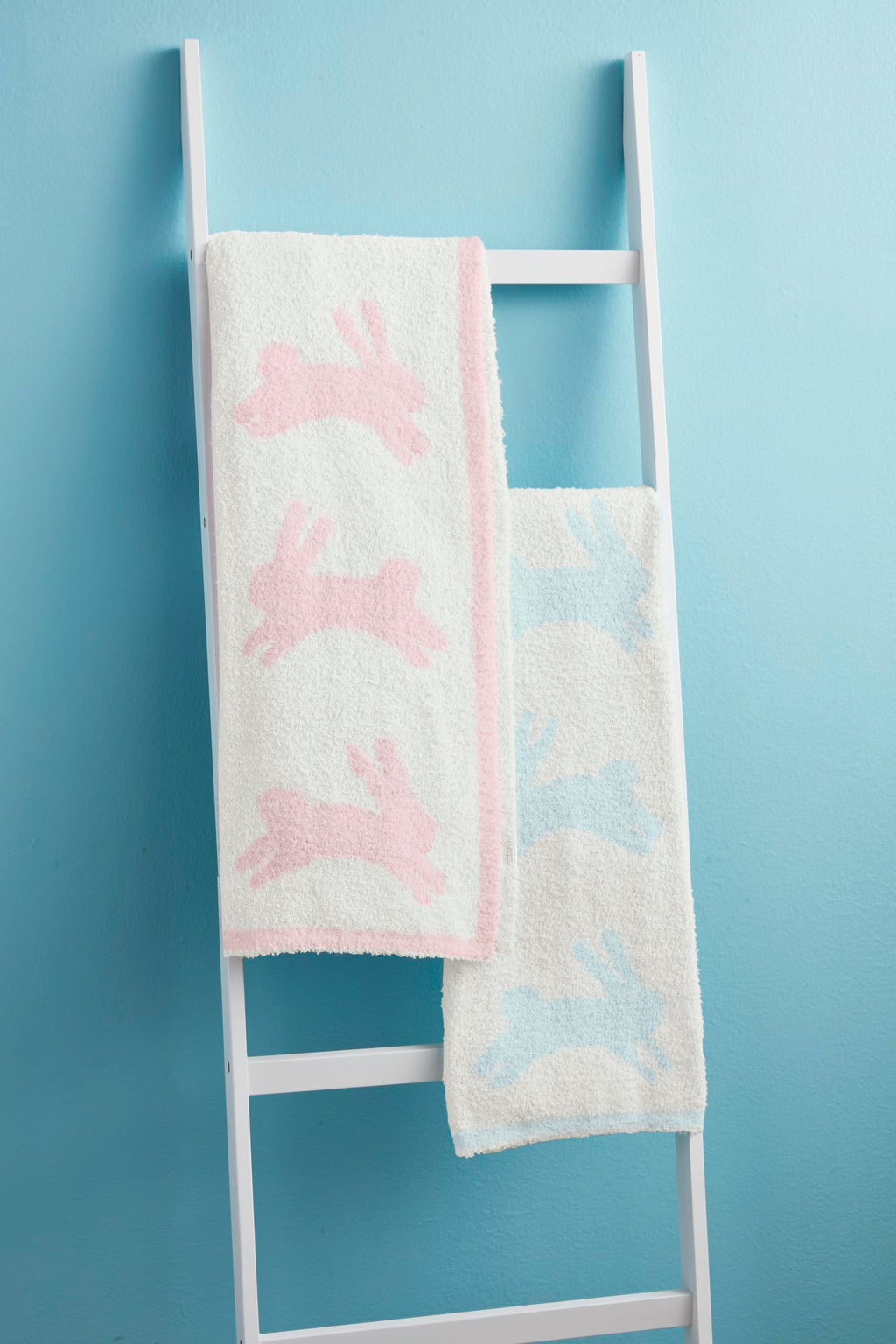 Mud Pie Children's Pink Chenille Bunny Blanket