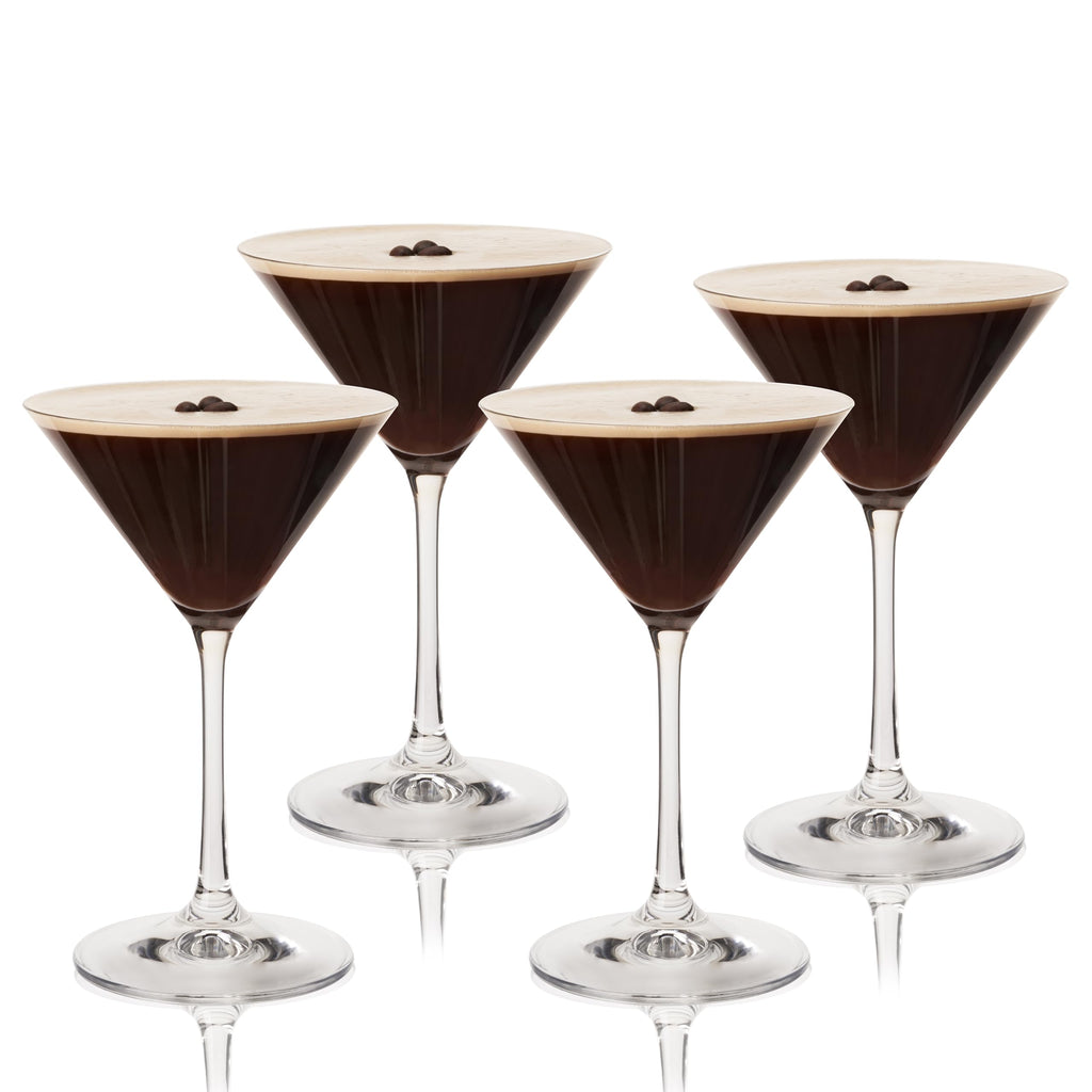 Spiegelau Espresso Martini Glass, Crystal Martini Glasses for Cocktails, Dishwasher Safe, Diamond Cut Glassware for Home Bar, 8.4 oz, Set of 4