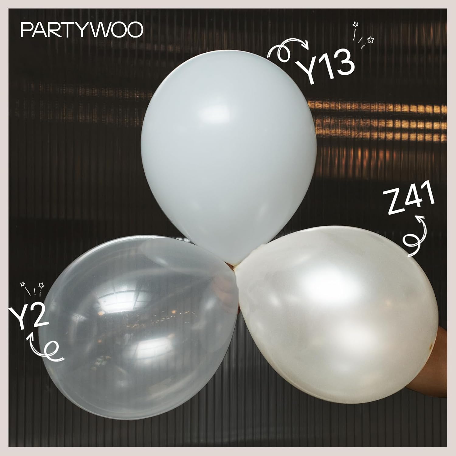 PartyWoo Clear Balloons - 50pcs 12 Inch Transparent Latex Helium Balloons for Celebrations