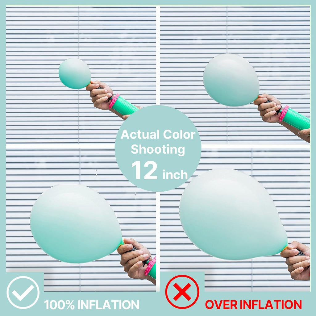PartyWoo Teal Balloon Arch Kit - 127-Piece Set with 36, 18, 12, 10, & 5-Inch Balloons for Baby Showers, Weddings & Birthdays