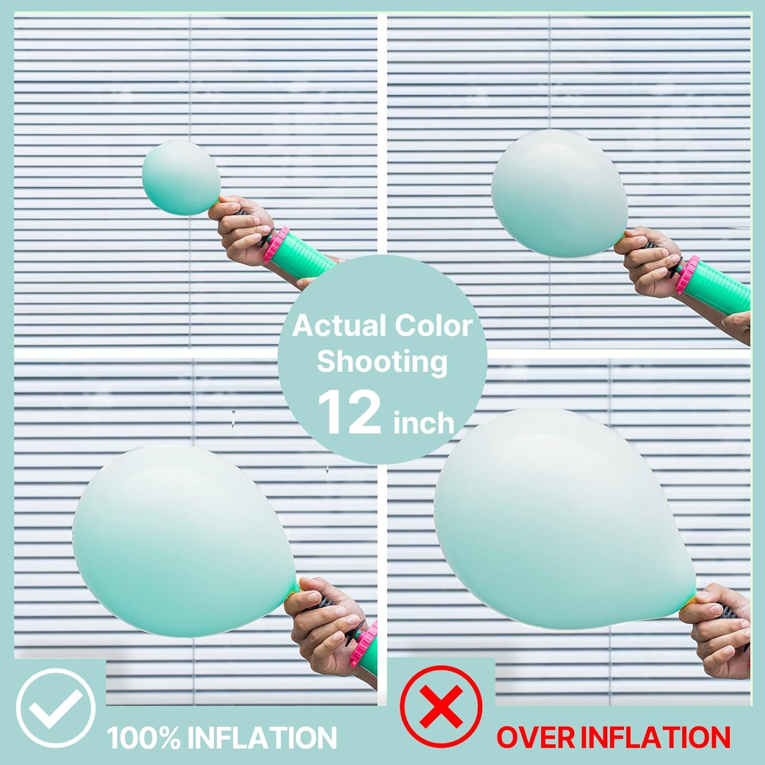 PartyWoo Teal Balloon Arch Kit - 127-Piece Set with 36, 18, 12, 10, & 5-Inch Balloons for Baby Showers, Weddings & Birthdays