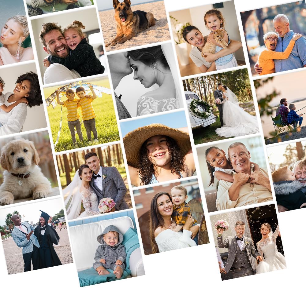PicPrint 4x4 Glossy Photo Prints - Custom Square Prints Made to Order in the USA | Set of Ten