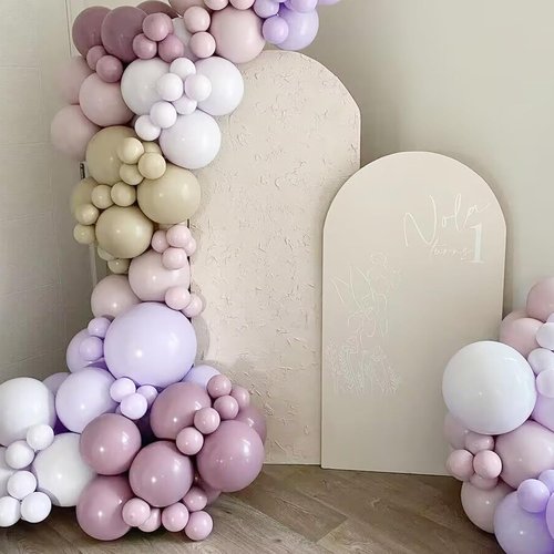 Light Purple Balloons - Double Stuffed Pastel Macaron Lavender | 5-18 Inch Sizes for Boho Party, Baby Shower, Birthday, Weddings