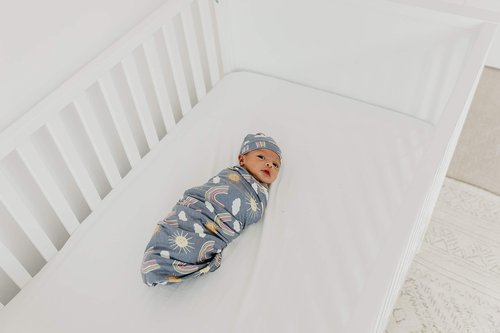 Copper Pearl Large Premium Knit Baby Swaddle Receiving Blanket Hope