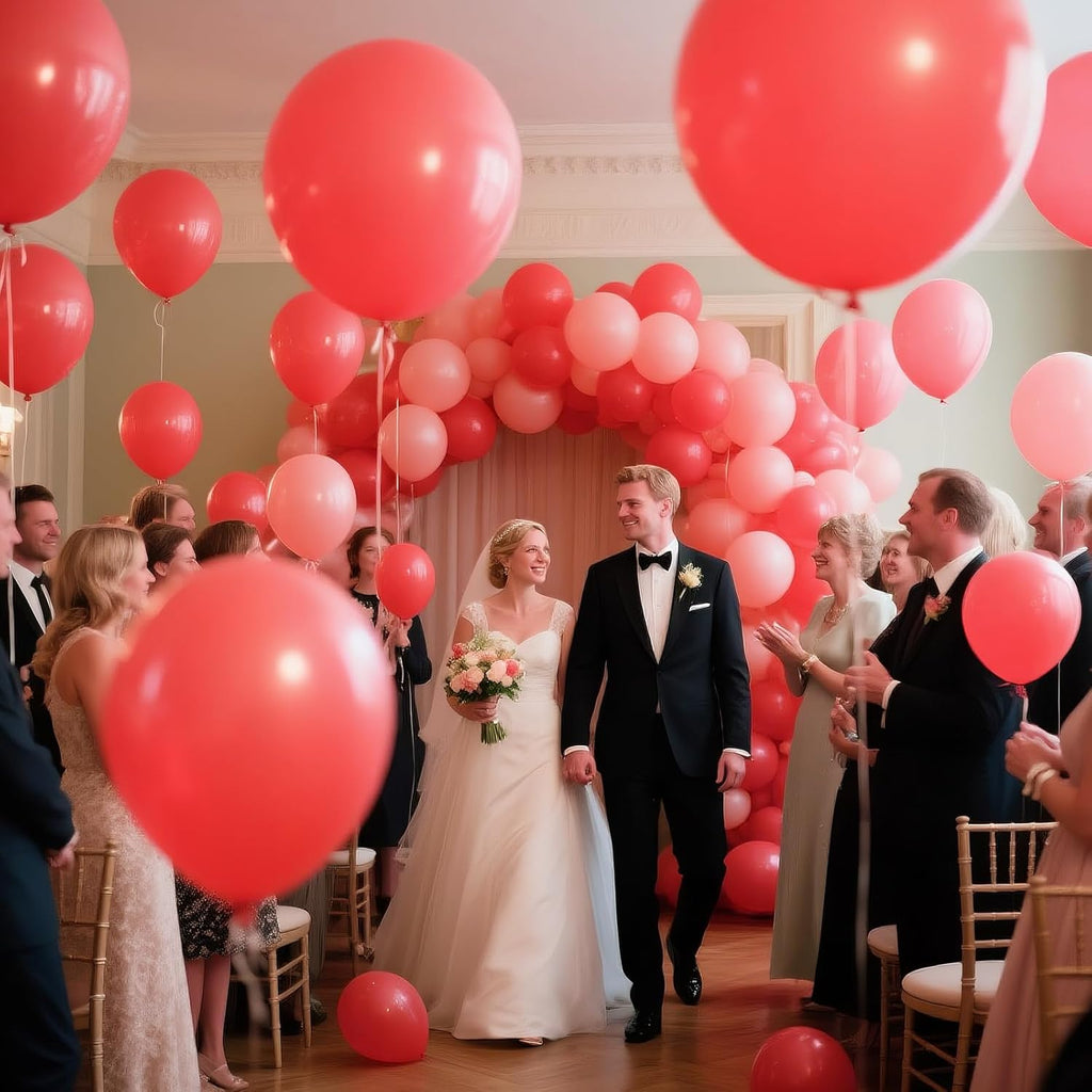 Coral Red Latex Balloons by [Brand Name] - 110pcs 12 Inch for Birthday Party, Baby Shower & Wedding