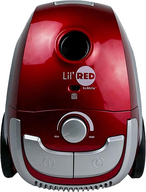 Atrix Lil Red Canister Vacuum - Portable Design with 2 Quart HEPA Filter & Variable Speed Motor