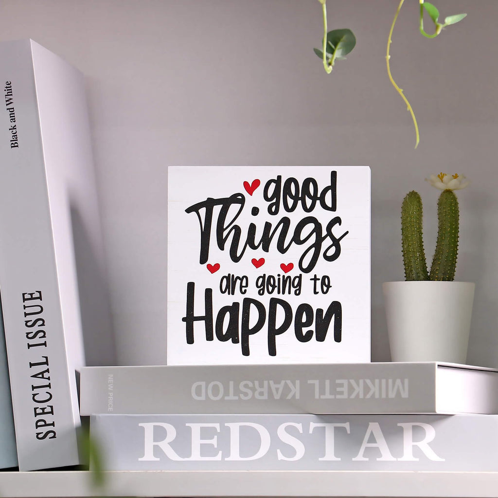 Double-Sided Wooden Box Sign, But Did You Document It Office Decor 2-in-1 Sayings Wood Block Signs, 5x5 Inches Reversible Table Centerpiece Decorations for Desk