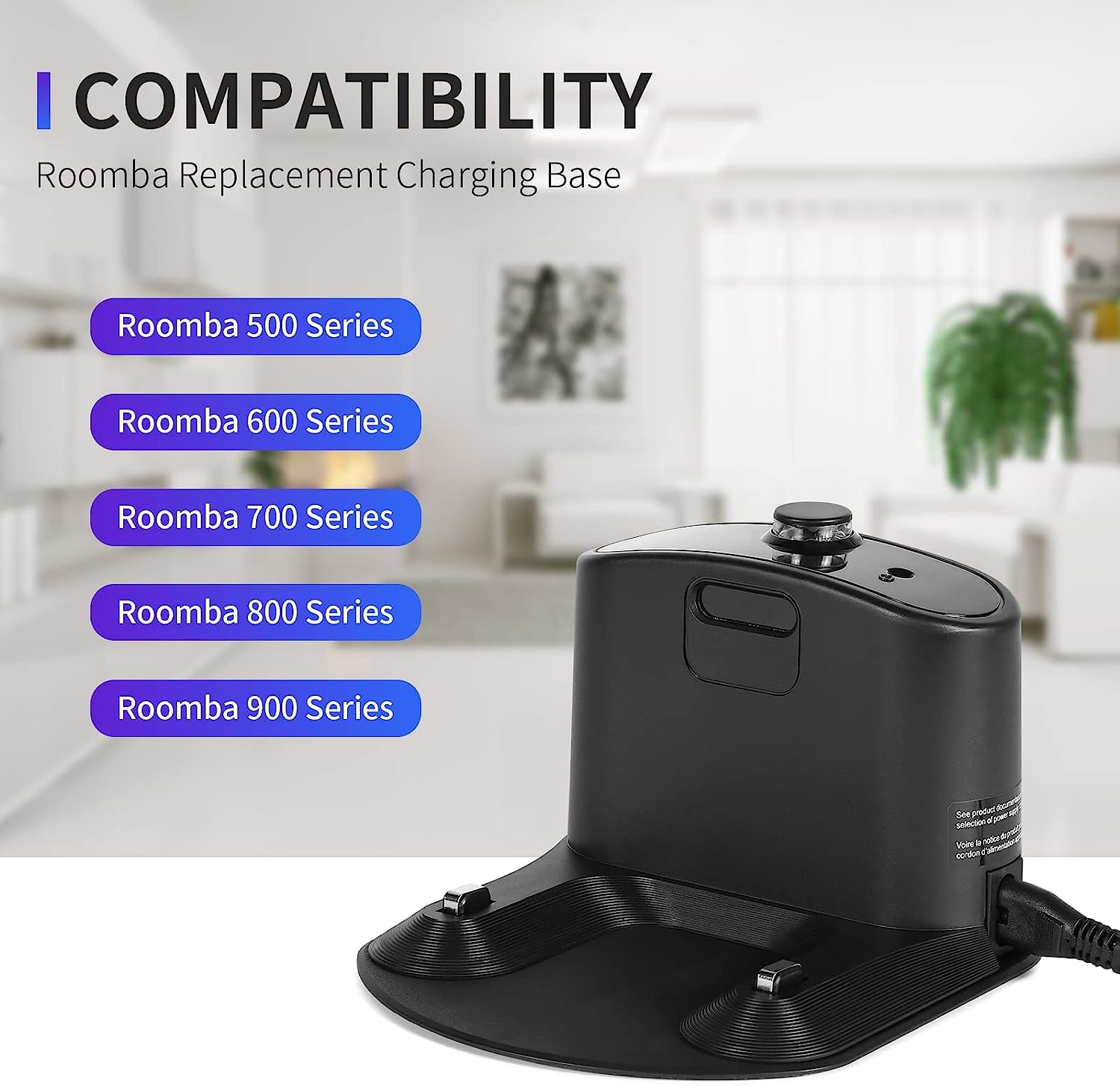 Roomba Charger Dock, Roomba Charging Base, Replacement Roomba Docking Station for Roomba e5 e6 i1 i3 i4 i6 i8 500 600 700 800 900 Series -Charger ADF-N1 17170 17064, 4452369 by SPRYAR