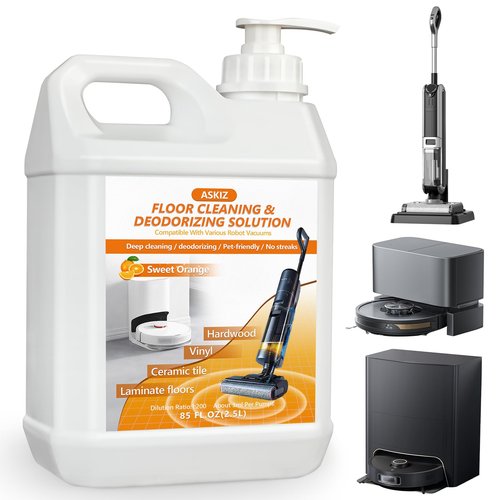 85 FL OZ Floor Cleaning Solution,Floor Cleaner for Mopping with Tineco,Deep Cleaning &Deodorizing for Roborock,Compatible with Saros Series,S8/S7 Series,Q Revo/Q Series,iFLOOR Series Wet Dry Vacuum
