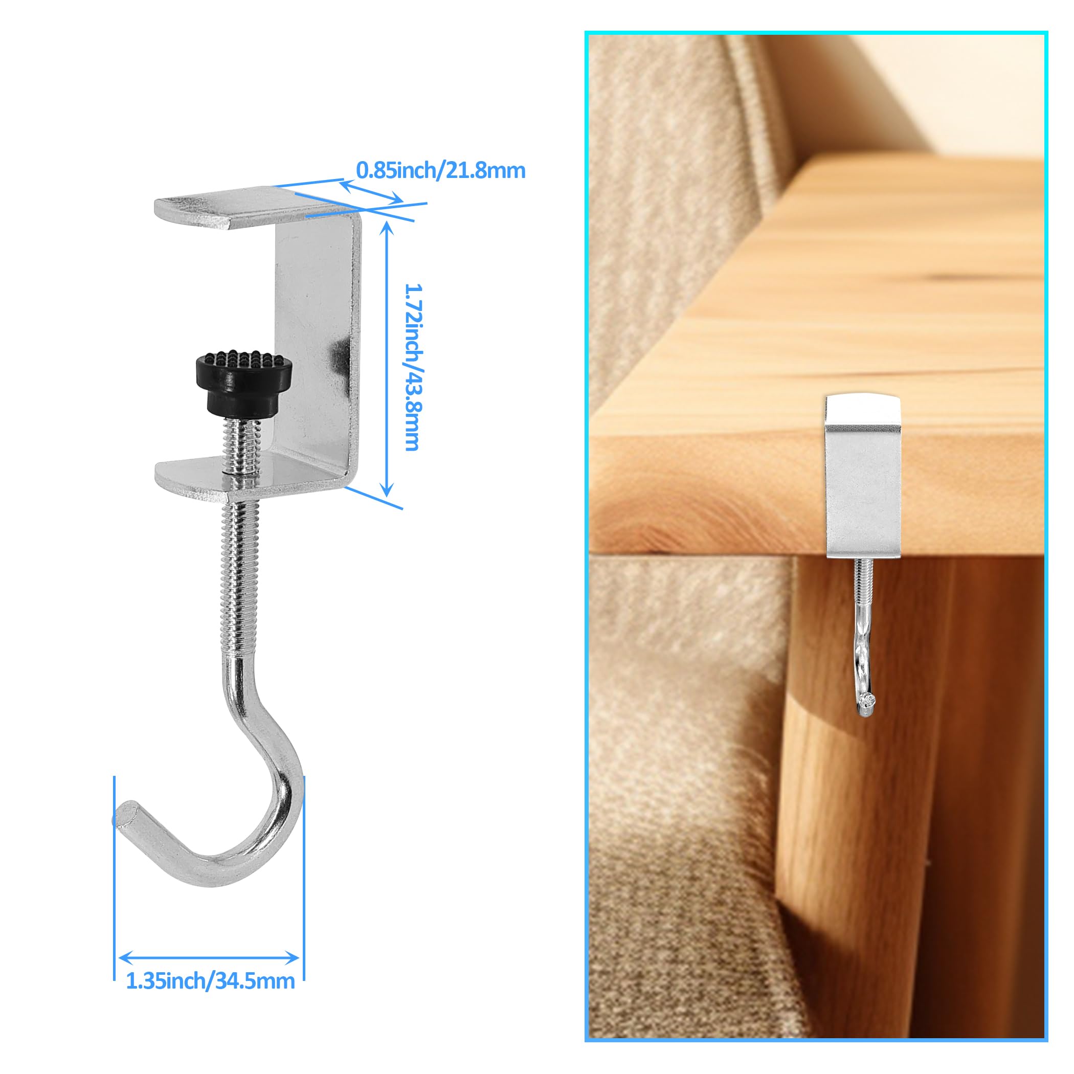 Redunest L Floating Shelf Brackets,4 Pack Heavy Duty L Brackets for Shelves, L 5" X H 4" Black Metal Countertop Support Brackets,Wall Mounting for Wood