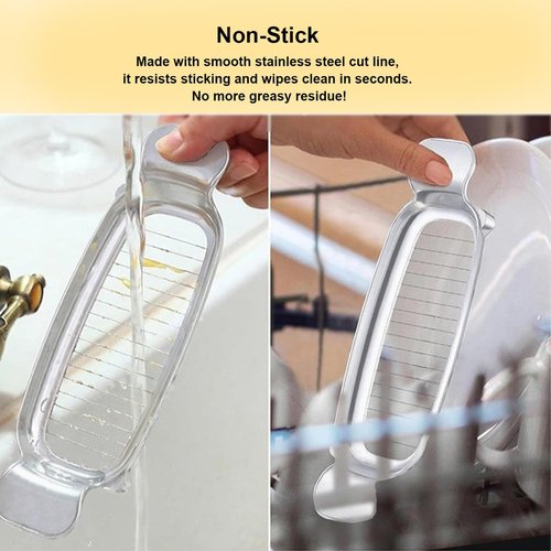 Butter Slicer Cutter & Cheese Cutter–Multi-Use Kitchen Tool for Evenly Slicing Butter Blocks, Cheeses, Eggs & Soft Fruits–Non-Stick，Compact & Portable for Home, BBQ, Camping（1 PACK)