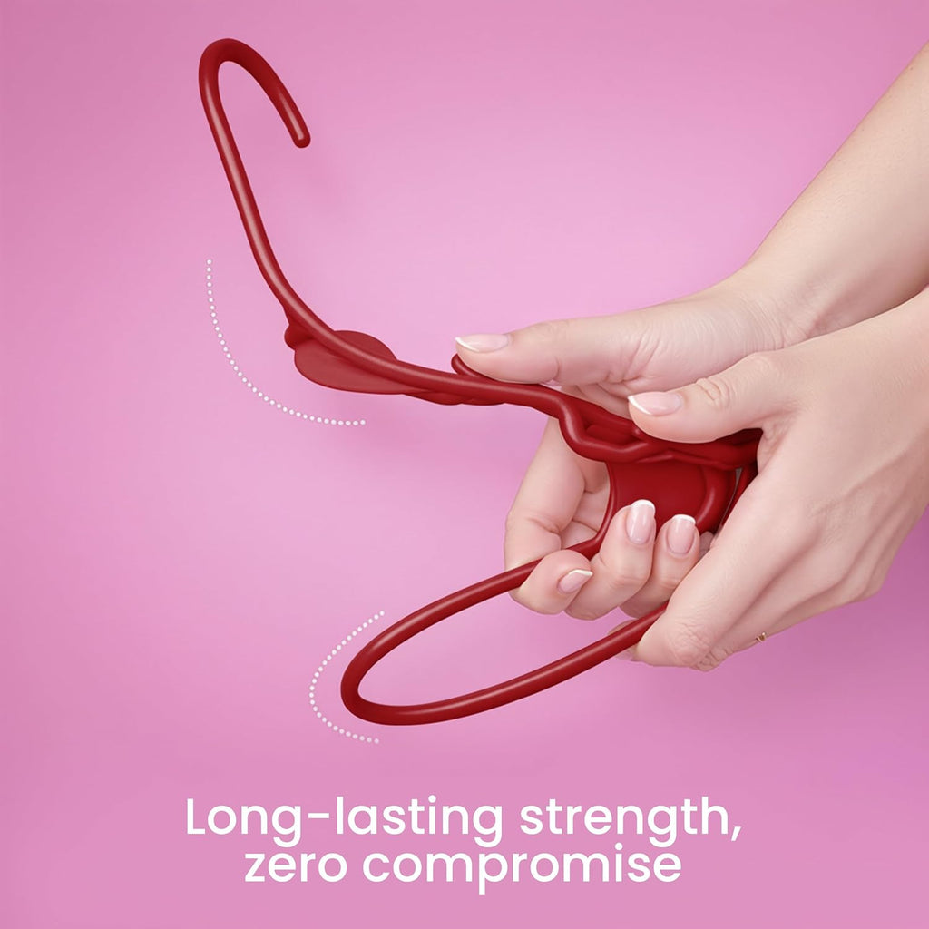 Utopia Home Plastic Hangers 30 Pack - Durable Space-Saving Clothes Hangers - Red Closet Organizers