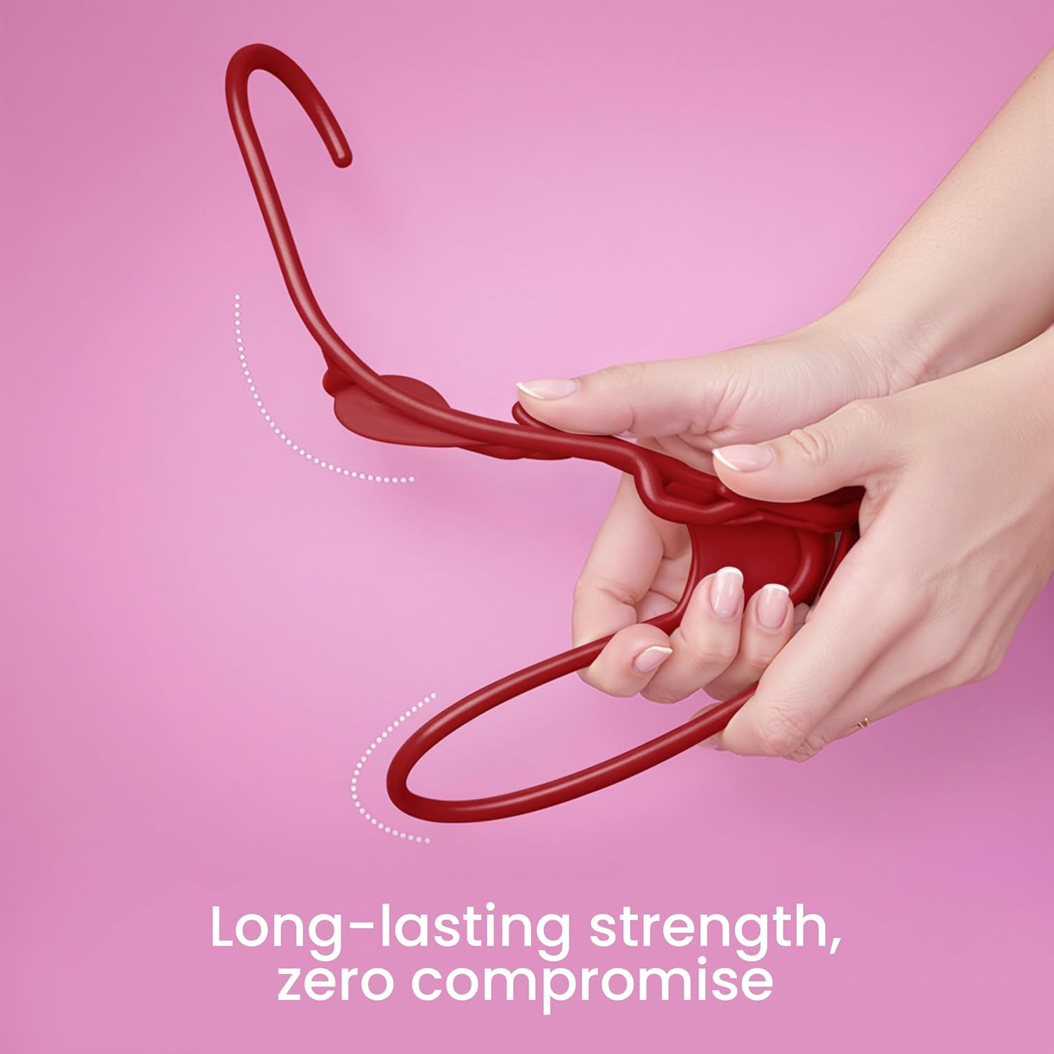 Utopia Home Plastic Hangers 30 Pack - Durable Space-Saving Clothes Hangers - Red Closet Organizers