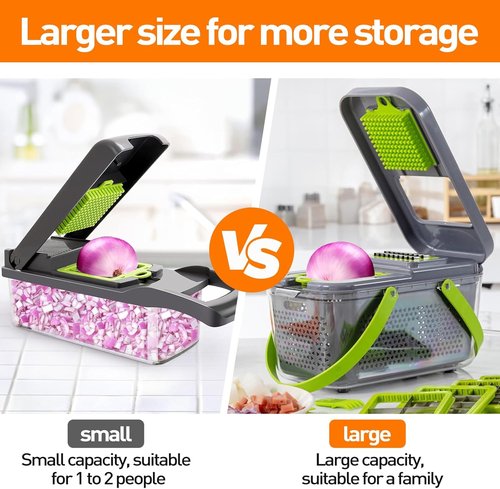 APSARAS USA Pro 18-in-1 Vegetable Chopper - Versatile Food Slicer & Cutter with 1.8L Container for Easy Meal Prep