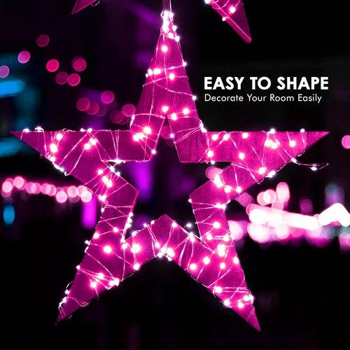 Bexdir 12 Pack Fairy Lights - Battery Operated 7FT Waterproof Silver Wire String Lights for Home Decor | Perfect for Parties & Weddings