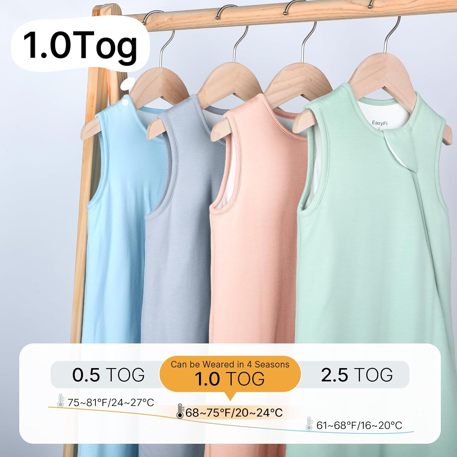 Supersoft Rayon Sleep Sack | Bamboo Toddler Wearable Blanket 1.0 Tog for 6-12 Months - Pink