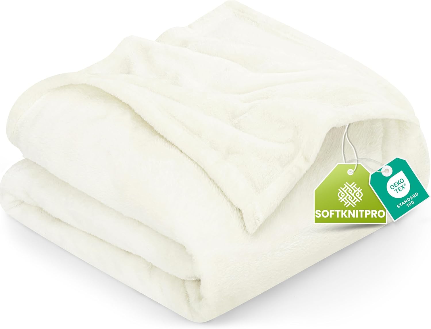 Utopia Bedding Fleece Blanket - King Size Ivory | Luxury Soft 300GSM Anti-Static Microfiber (90x102 Inch)