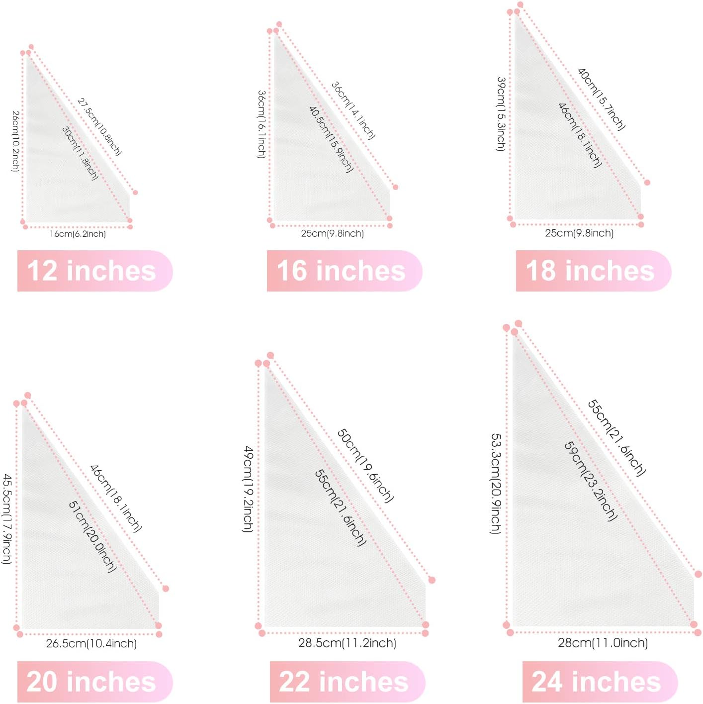 VolksRose 18-Inch Disposable Piping Bags - 100 Pcs Anti-Burst, Non-Slip Design for Cake Decorating & Icing