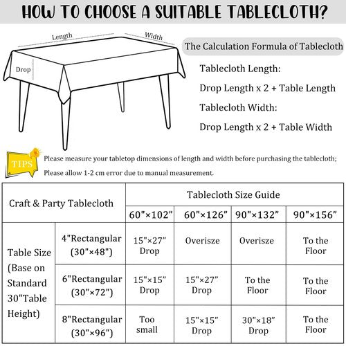 Fivenl 8 Pack Premium White Tablecloth 90 x 132 Inch, Rectangle Table Clothes for 8 Foot Tables Washable Polyester Fabric Table Covers for Wedding Party Reception Banquet Buffet Restaurant
