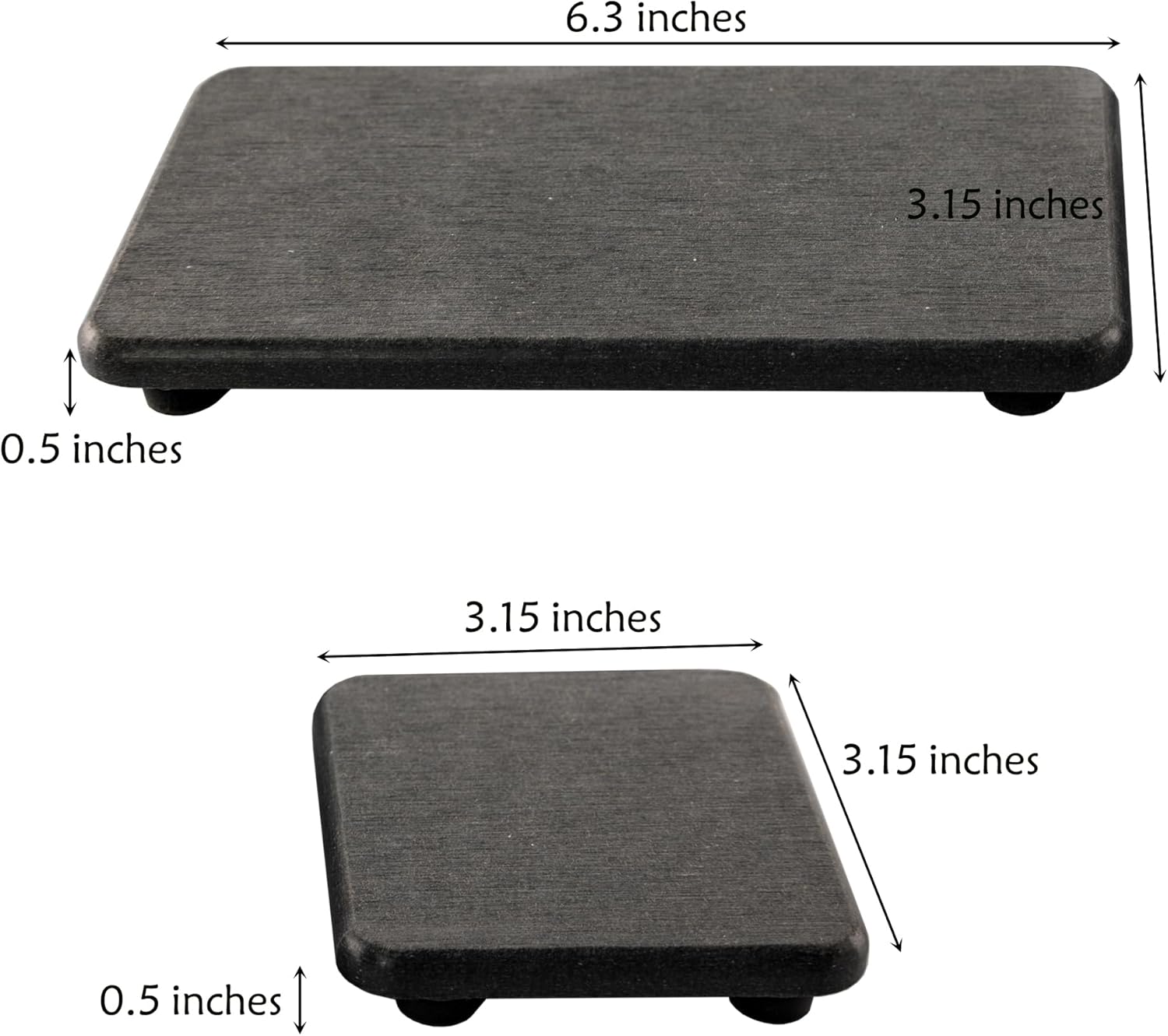 NiuYichee Diatomite Coasters Set of 4 - Water Absorbent Kitchen & Bathroom Trays for Soaps & Plants