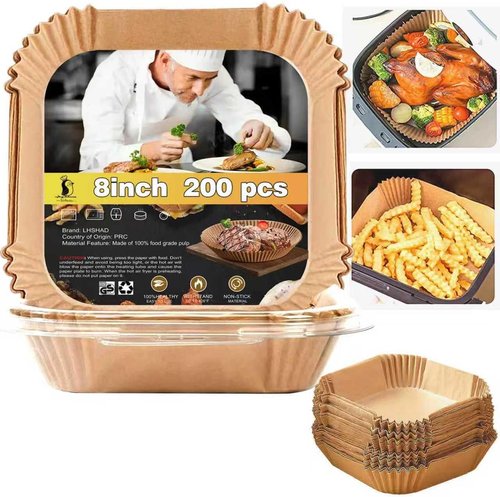 Instant Pot | Air Fryer Liners - 200 Disposable Parchment Paper Liners for 6-8QT Air Fryers