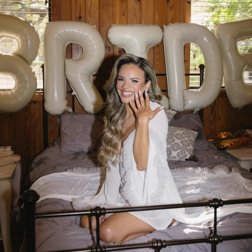 BRIDE 40-Inch Beige Balloons - Elegant Mylar Foil Banner for Bachelorette & Bridal Shower Decor